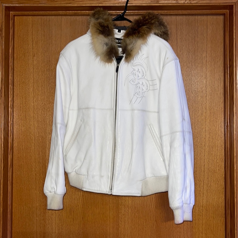 Vintage Pelle Pelle white leather jacket